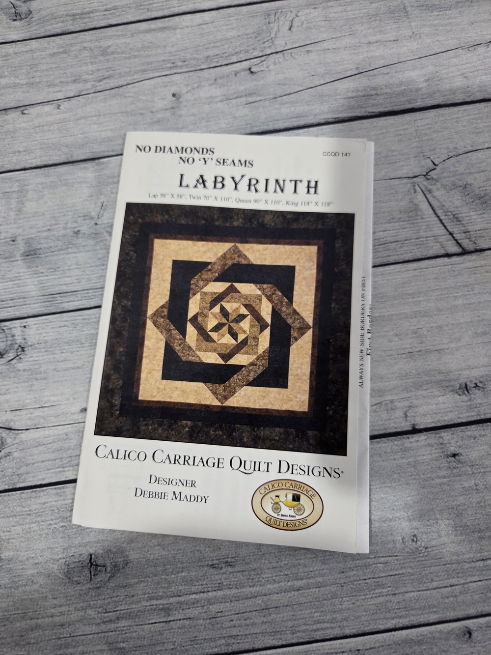 Calico Carriage Quilting Pattern Labyrinth